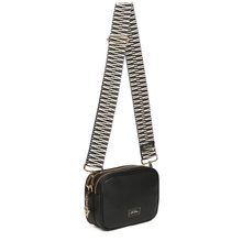 Load image into Gallery viewer, Alice Wheeler Soho double zipped cross body bag - black