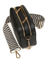 Load image into Gallery viewer, Alice Wheeler Soho double zipped cross body bag - black