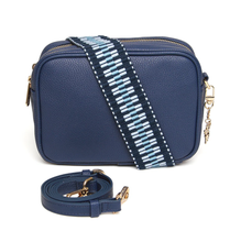 Load image into Gallery viewer, Alice Wheeler Soho double zipped cross body bag - navy