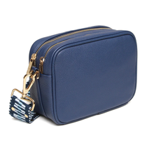 Load image into Gallery viewer, Alice Wheeler Soho double zipped cross body bag - navy