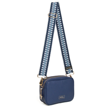 Load image into Gallery viewer, Alice Wheeler Soho double zipped cross body bag - navy