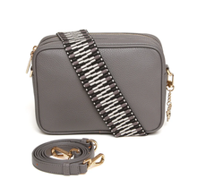 Load image into Gallery viewer, Alice Wheeler Soho double zipped cross body bag - slate