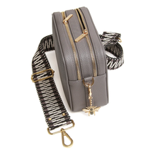 Load image into Gallery viewer, Alice Wheeler Soho double zipped cross body bag - slate