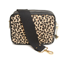 Load image into Gallery viewer, Alice Wheeler Soho double zipped cross body bag - leopard
