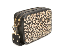Load image into Gallery viewer, Alice Wheeler Soho double zipped cross body bag - leopard