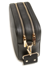Load image into Gallery viewer, Alice Wheeler Soho double zipped cross body bag - chocolate