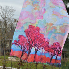 Load image into Gallery viewer, Pink Trees Scarf By TEMPEST Design
