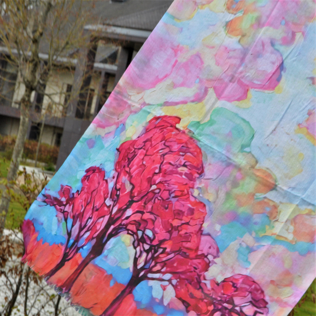 Pink Trees Scarf By TEMPEST Design