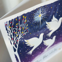 Load image into Gallery viewer, Christmas cards - peace, hope and joy doves