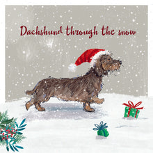 Load image into Gallery viewer, Christmas cards - dachshund through the snow