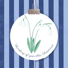 Load image into Gallery viewer, Christmas cards - twin pack - snowdrop robin and bauble