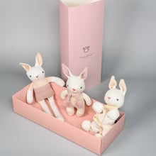 Load image into Gallery viewer, ThreadBear Design baby bunny gift set (3 piece) - cream