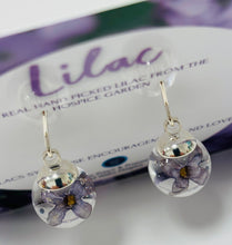 Load image into Gallery viewer, PPWH sterling silver Hospice garden earrings - lilac
