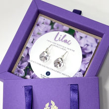 Load image into Gallery viewer, PPWH sterling silver Hospice garden earrings - lilac