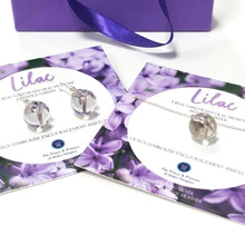 Load image into Gallery viewer, PPWH sterling silver Hospice garden earrings - lilac