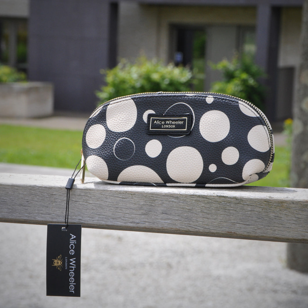 Luxury Black Spot Make Up Bag by Alice Wheeler