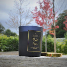Load image into Gallery viewer, Shearer Candles- Amber Noir Jar Candle with Gold Lid
