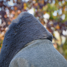 Load image into Gallery viewer, Strathurie 100% Lambswool and Faux Fur Cape- GREY
