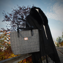 Load image into Gallery viewer, Strathurie Scotland Tweed Bag- Dark Grey
