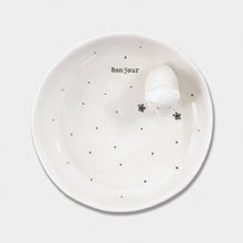 Load image into Gallery viewer, East Of India- Cat &#39;Bonjour&#39; Jewellery Dish
