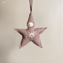 Load image into Gallery viewer, Handmade small felt star baby decoration

