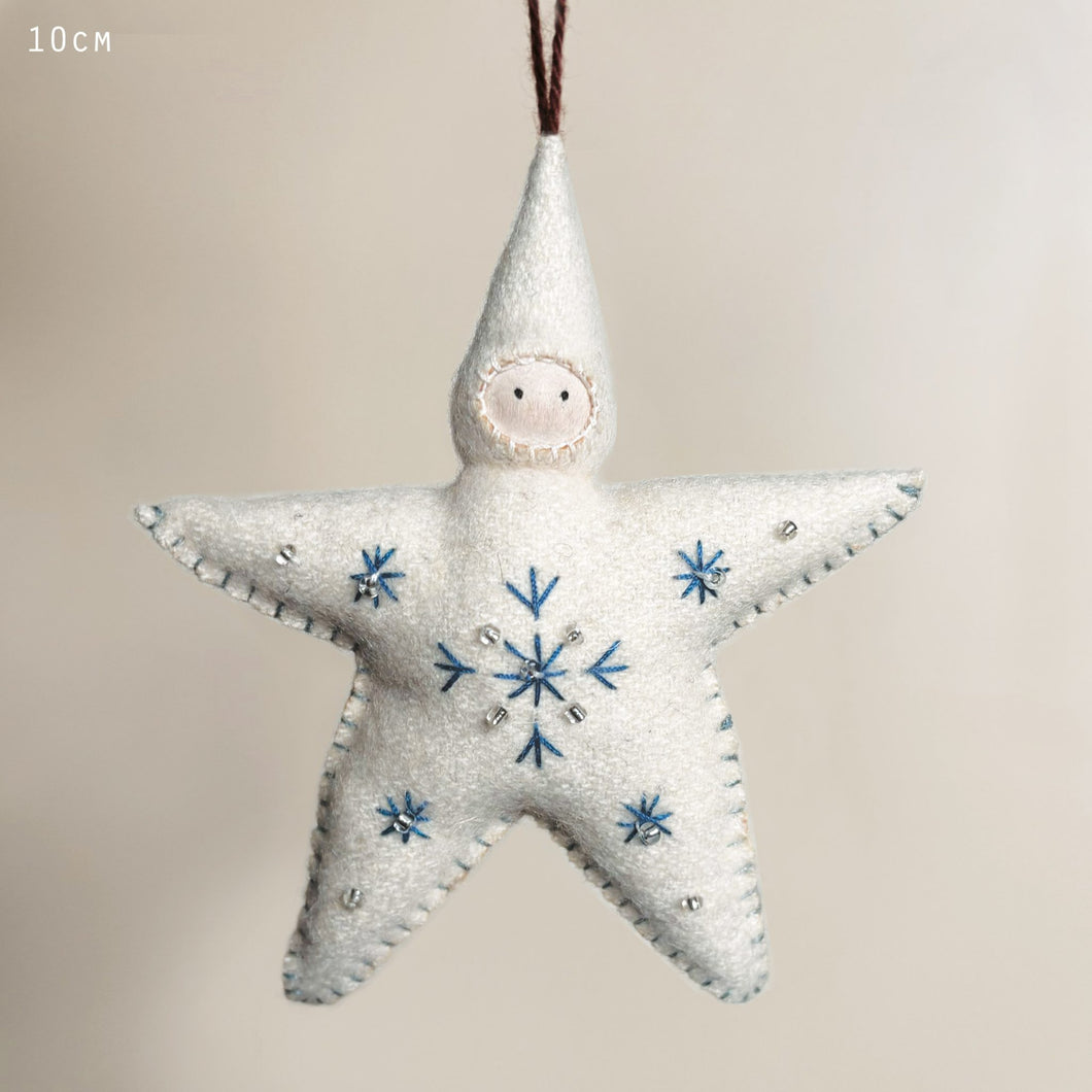 Handmade large felt star baby decoration