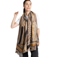 Load image into Gallery viewer, Abstract scarf - gold
