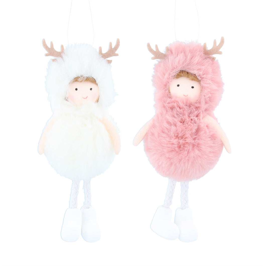 Fluffy Reindeer Girl by Gisela Graham
