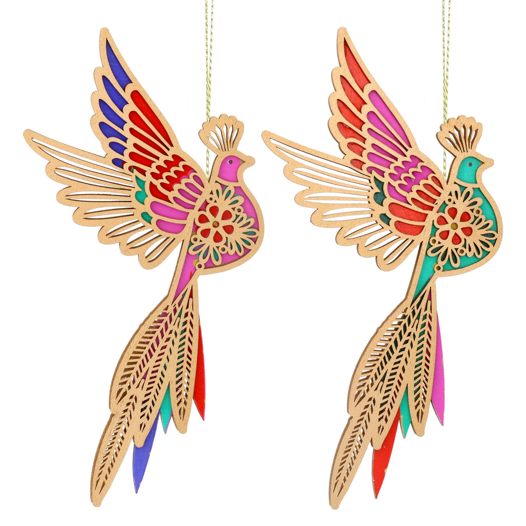 Jungle bird hanging ornament