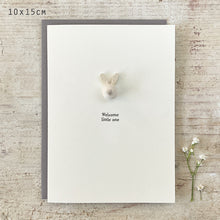 Load image into Gallery viewer, Bunny card - welcome little one
