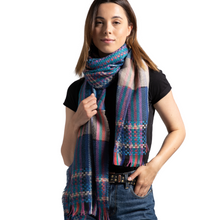 Load image into Gallery viewer, Tartan scarf - teal
