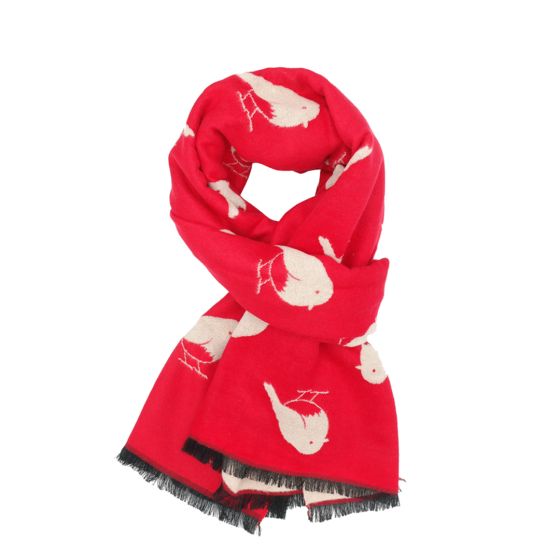 Terry robin scarf - red