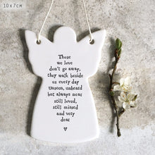 Load image into Gallery viewer, Hanging porcelain angel - those we love
