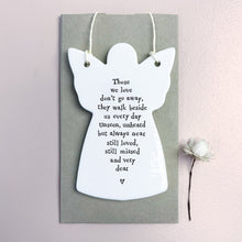 Load image into Gallery viewer, Hanging porcelain angel - those we love
