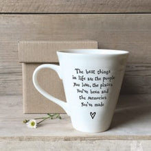 Load image into Gallery viewer, Porcelain mug - people, places and memories
