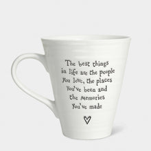 Load image into Gallery viewer, Porcelain mug - people, places and memories
