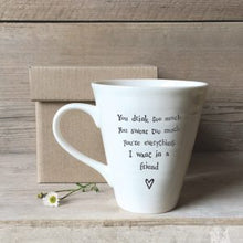Load image into Gallery viewer, Porcelain mug - good friends
