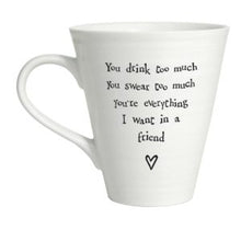 Load image into Gallery viewer, Porcelain mug - good friends
