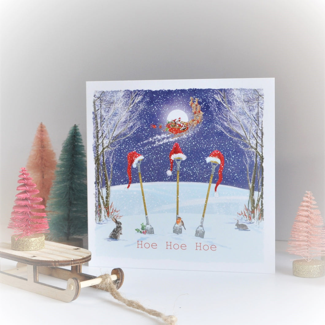 Hoe Hoe Hoe Christmas Card (Pack of 10)