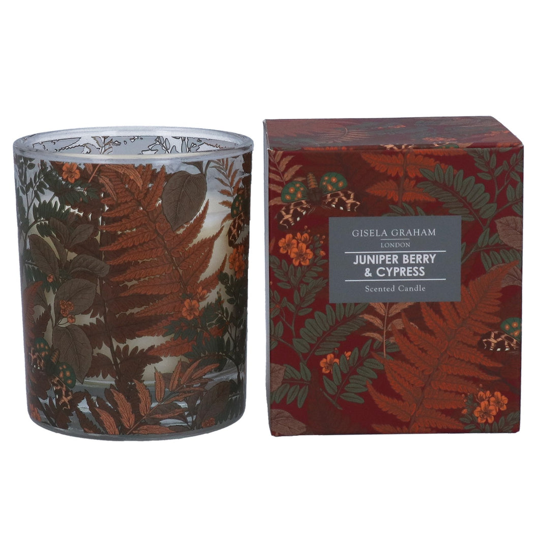Gisela Graham large glass jar candle - woodland fern