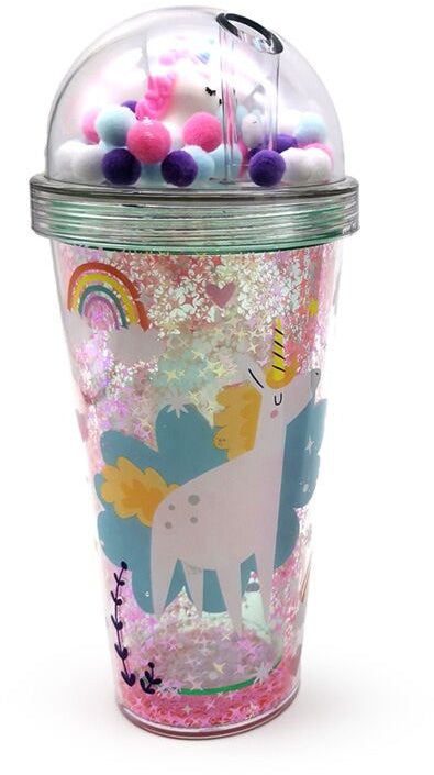 Unicorn cup with straw