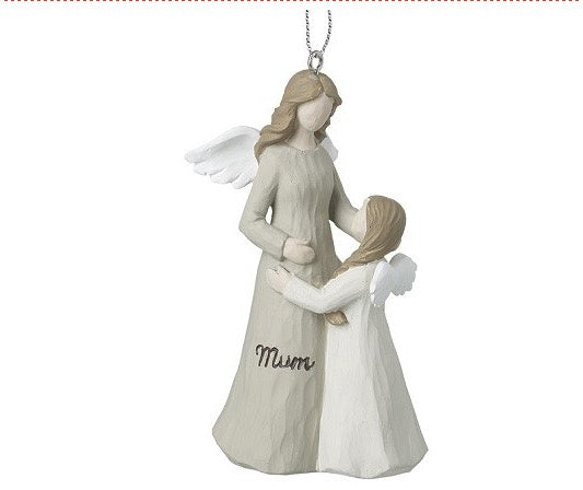 Mum and daughter angel figurine