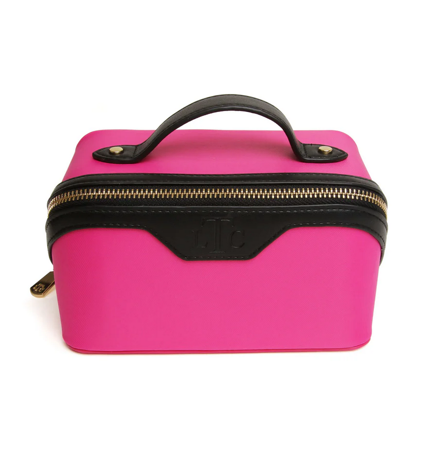 Alice Wheeler mini train cases - hot pink / black