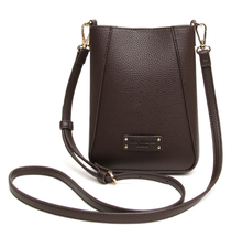 Load image into Gallery viewer, Alice Wheeler Kensington phone crossbody bag - chocolate
