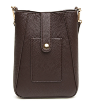 Load image into Gallery viewer, Alice Wheeler Kensington phone crossbody bag - chocolate
