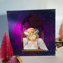 Load image into Gallery viewer, Christmas cards - angel in arch window
