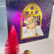 Load image into Gallery viewer, Christmas cards - angel in arch window

