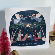 Load image into Gallery viewer, Christmas cards - angels at the manger
