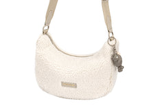 Load image into Gallery viewer, David Jones Paris faux sheepskin shoulder bag
