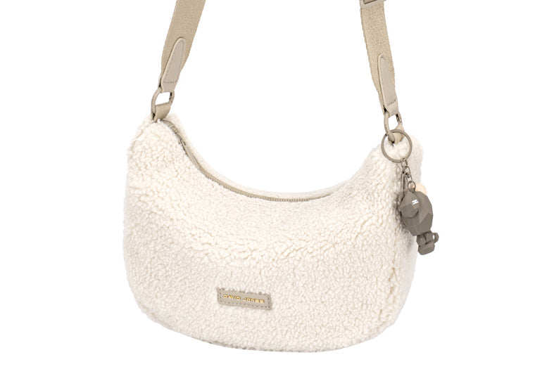 David Jones Paris faux sheepskin shoulder bag